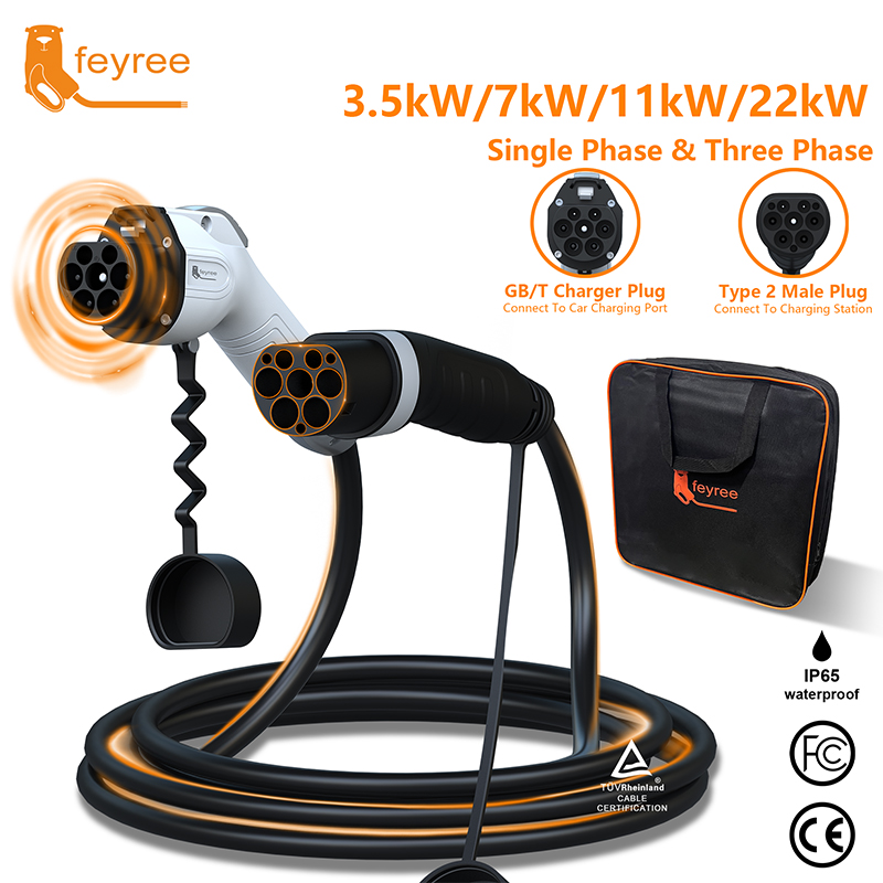 Feyree EV-laadkabel Type 2 man - Ev Charger Type 2 22Kw 32A 3 Phase recensie en prijs